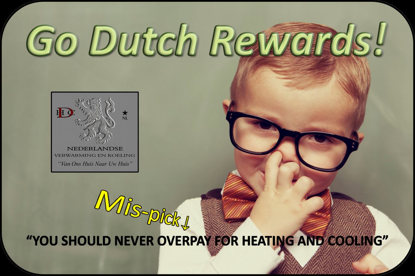 Go Dutch Rewards card — Pick Me design