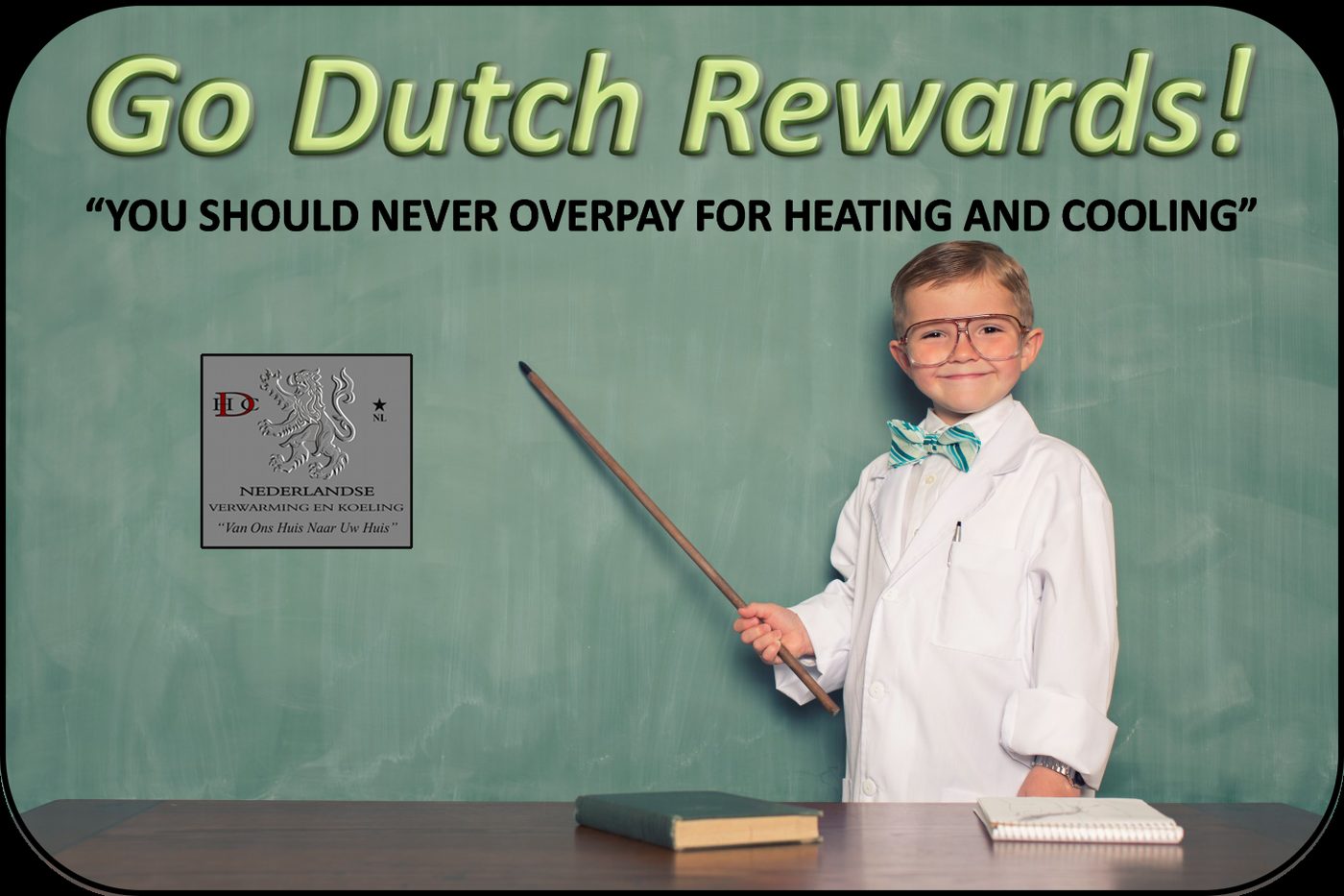 Go Dutch Rewards card — Professor design